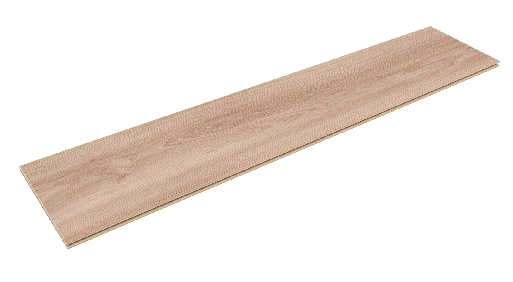 Isolated Warm Natural Oak Eco Decotile flooring plank