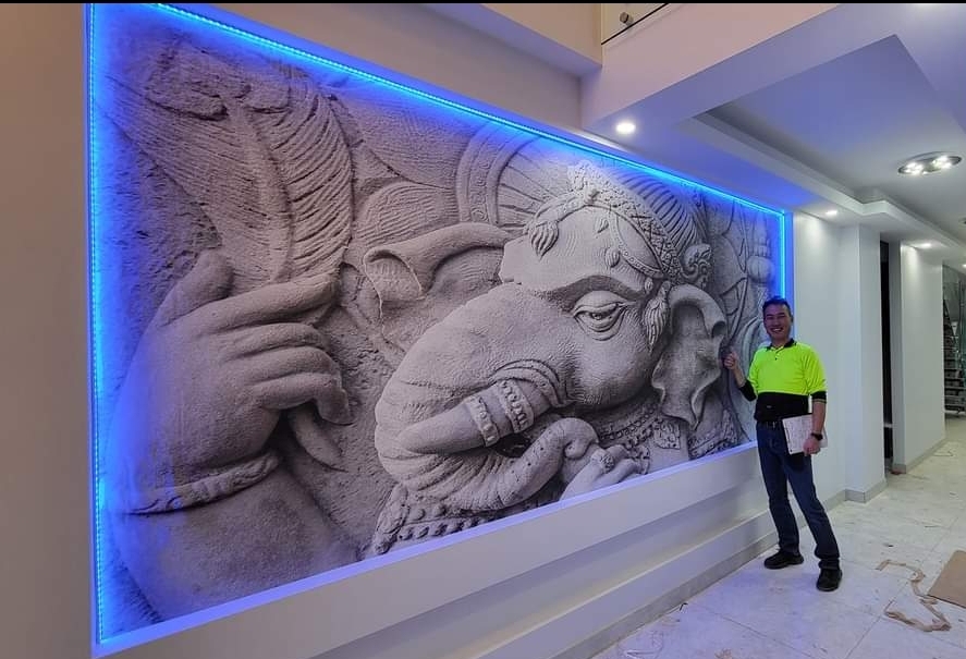 Hallway wallpaper installation by Wallpaper Masters