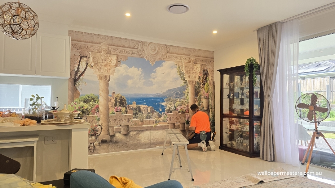 Custom design mural wallpaper installed by Wallpaper Masters Sydney