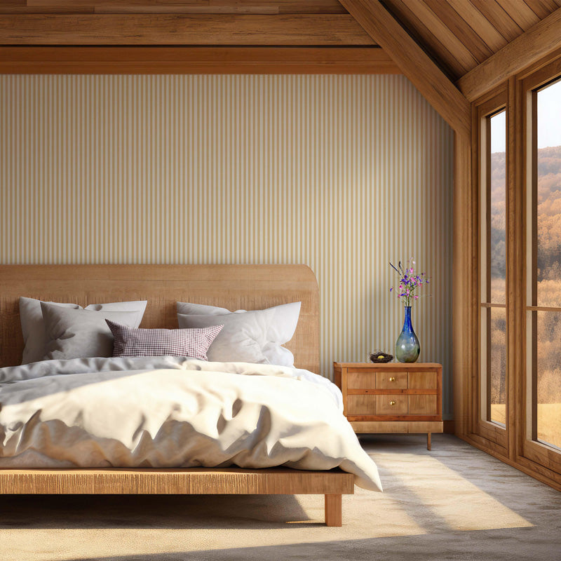 Autumn on the farm striped wallpaper