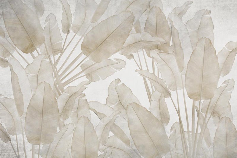 Banana leaf wallpaper pattern detail